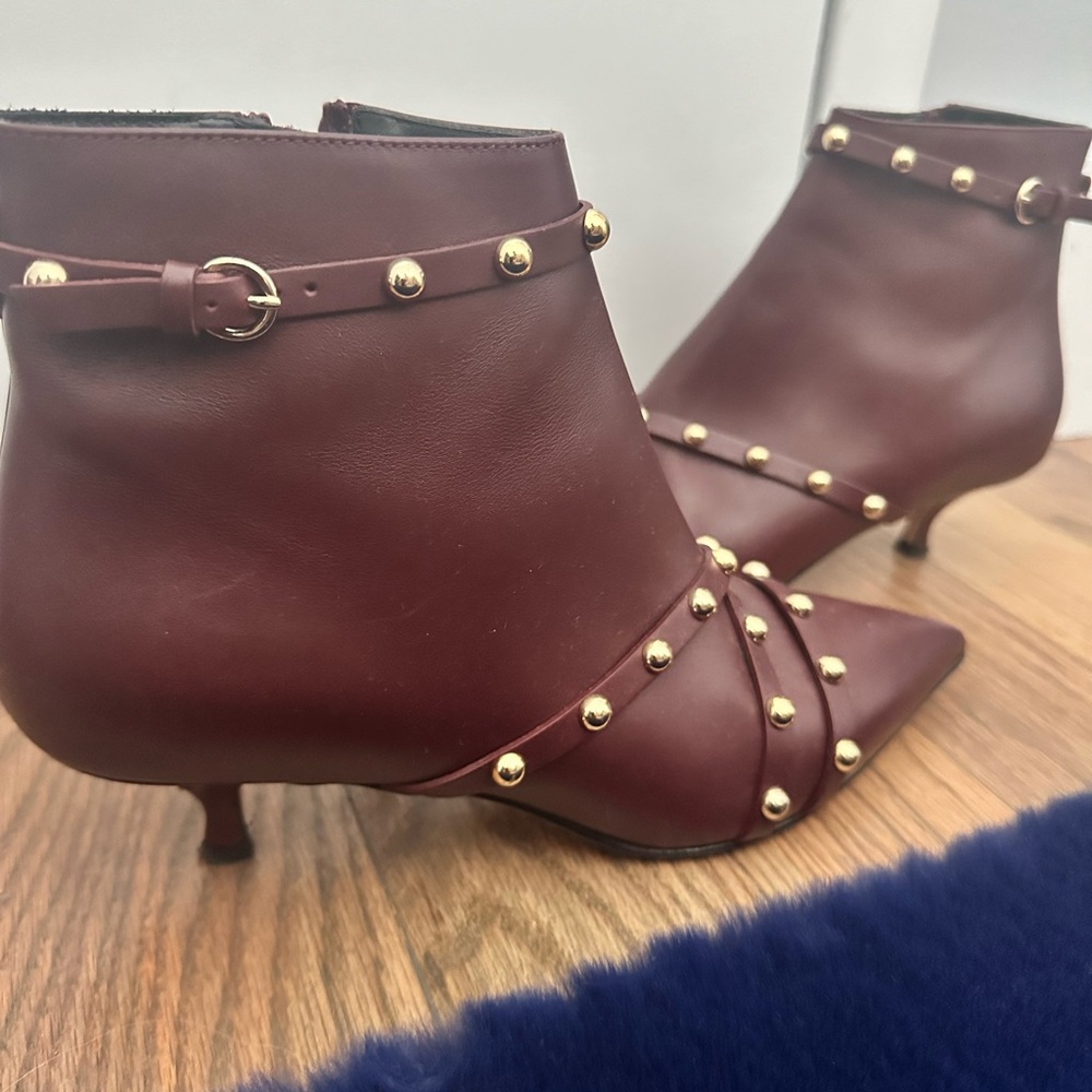 Burgundy Red Valentino booties